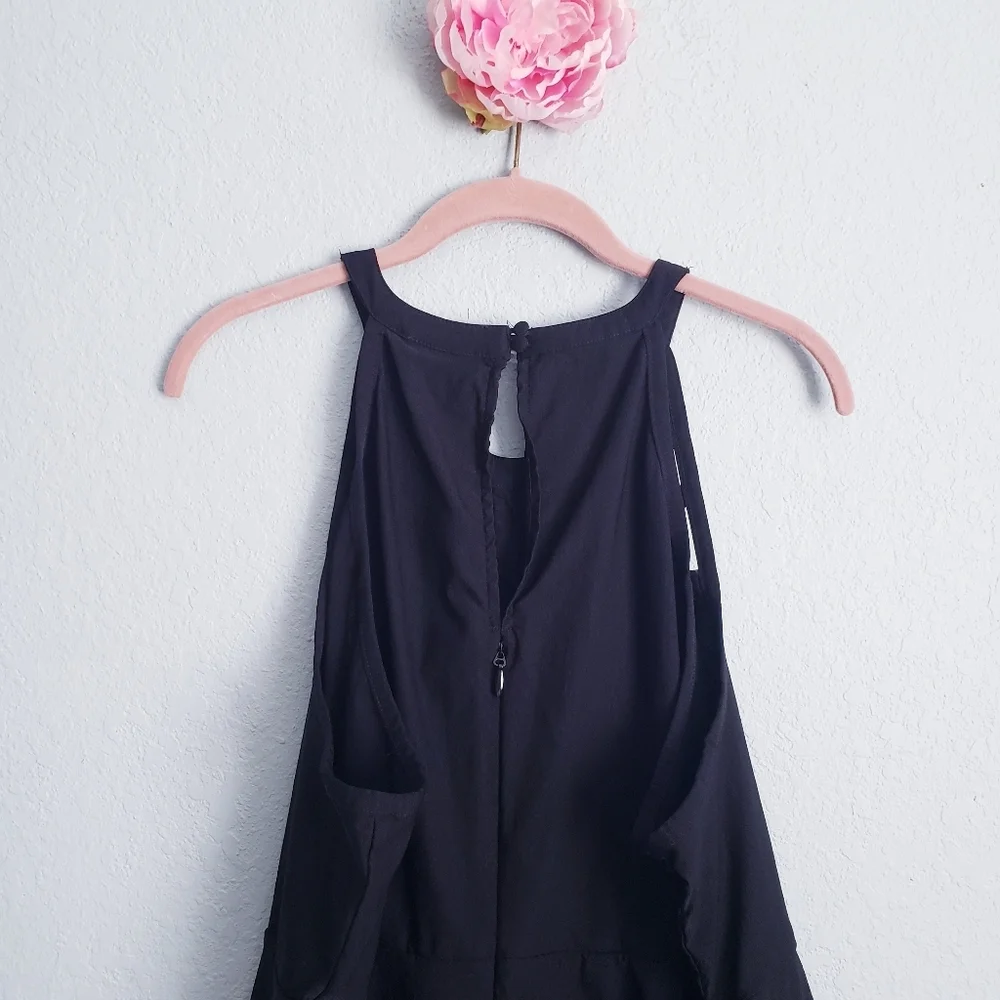 Torrid Black Bengaline High Neck Strappy Cage Front Top - Picture 7 of 8